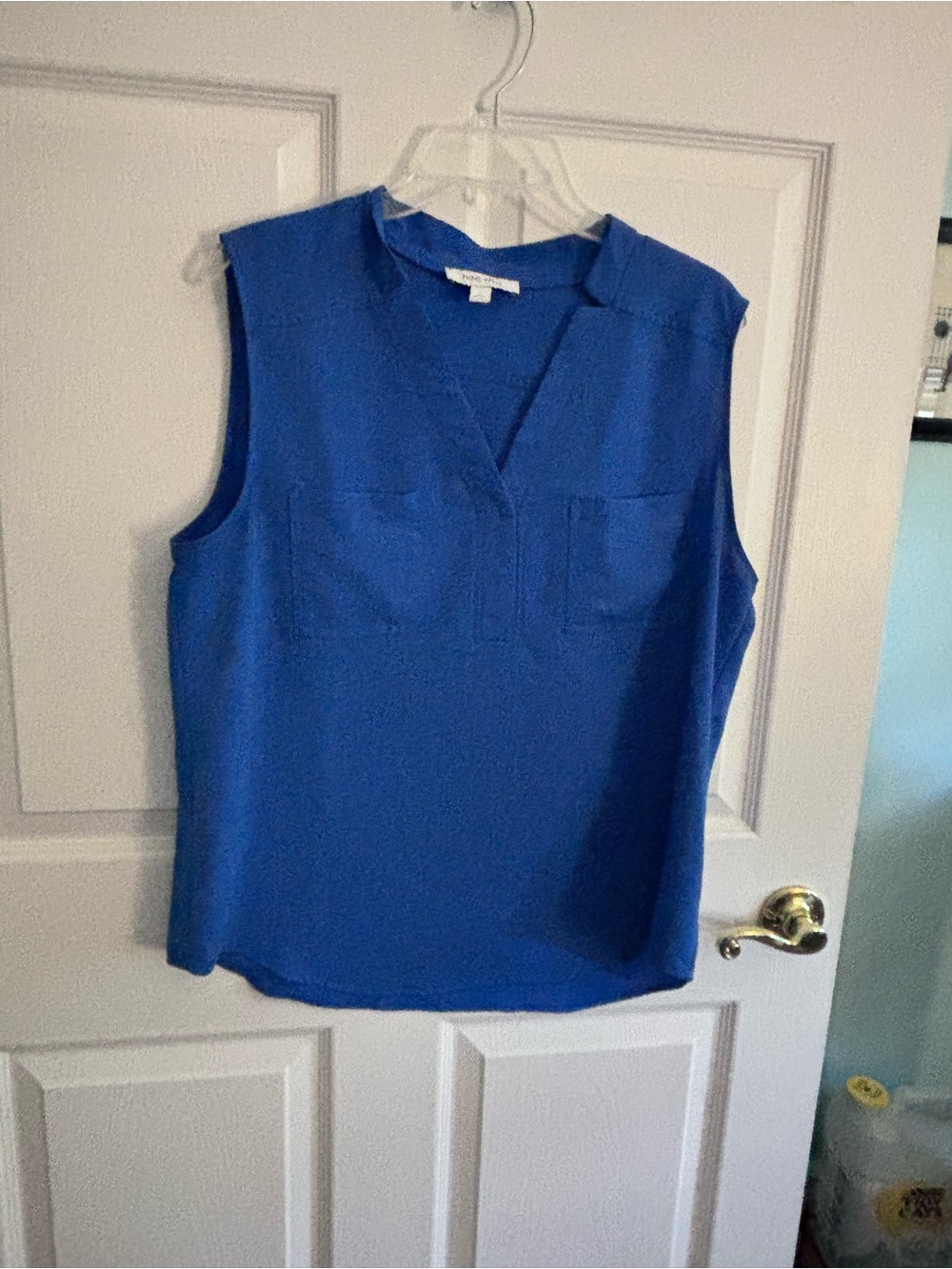 Sleeveless Summer Blouse in Awesome Blue